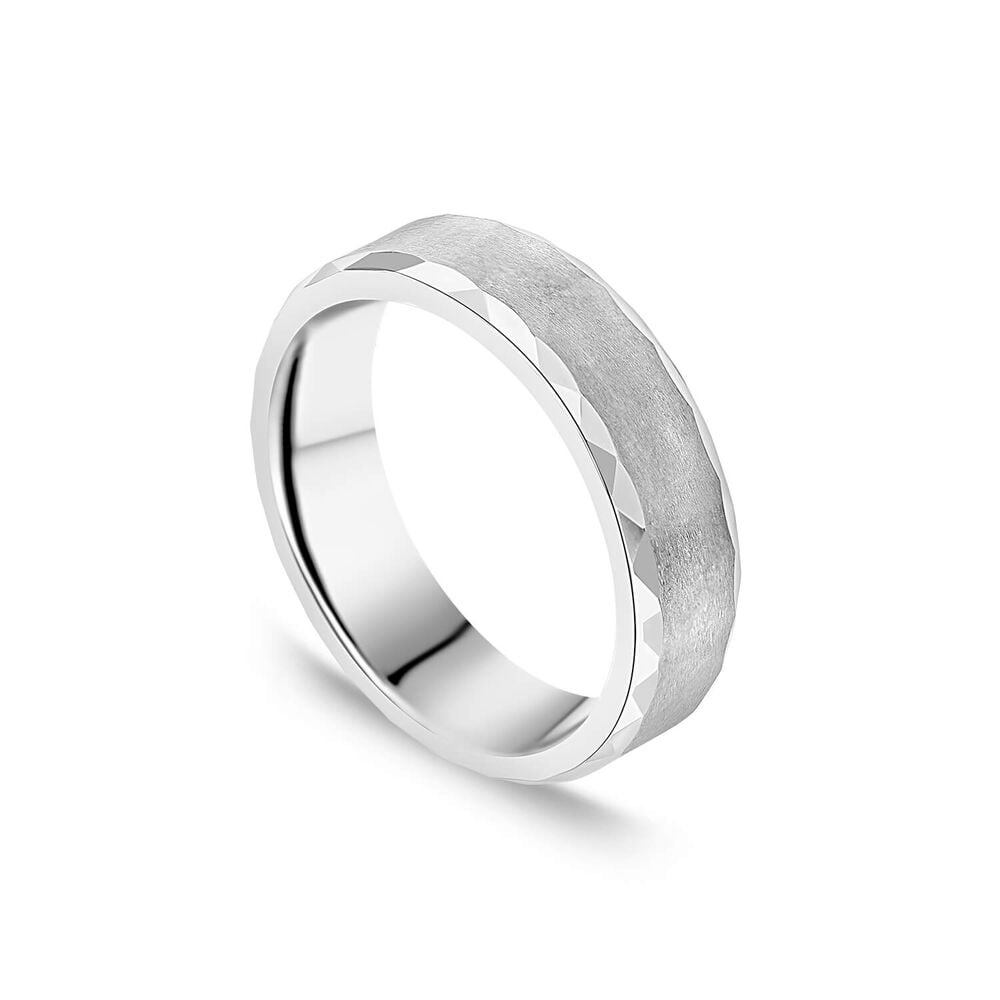 Diamond cut tungsten shops ring