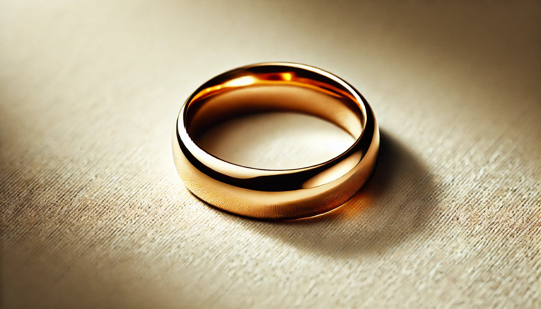 A Gold Men's Wedding Ring