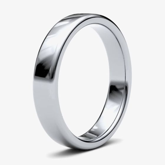 4mm Soft Court Men's Wedding Ring in Platinum