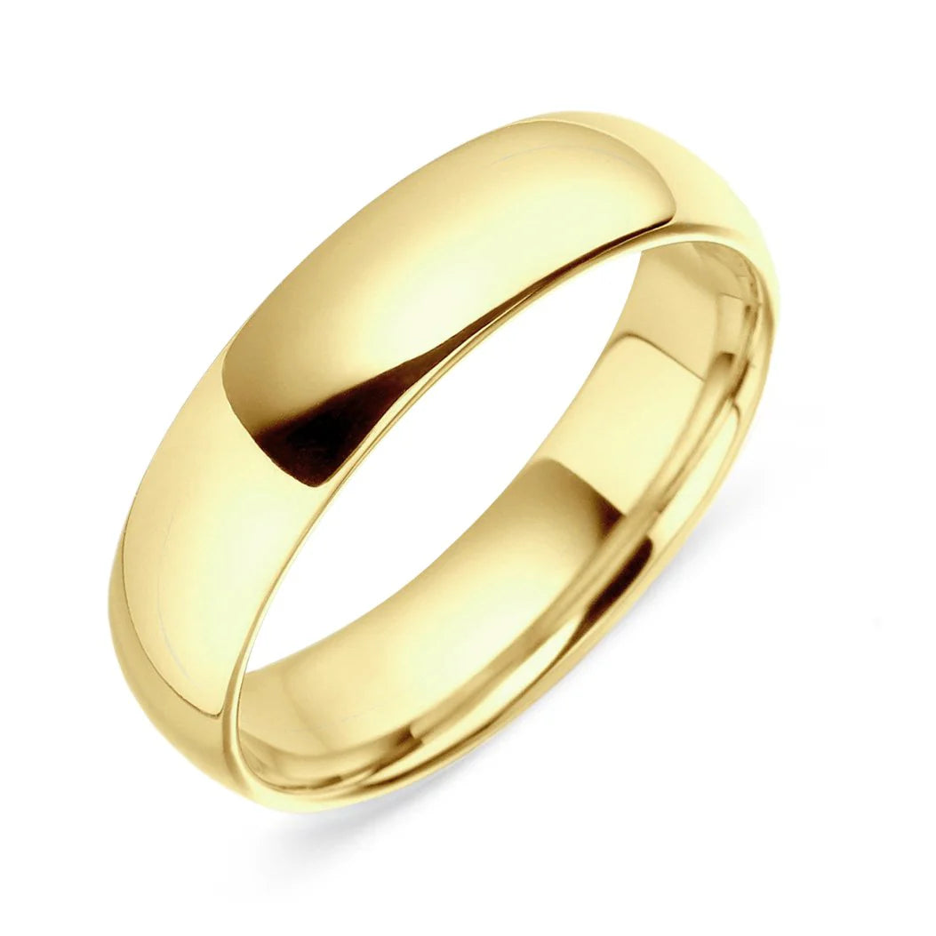 6mm Lightweight Court wedding ring in 9ct Gold