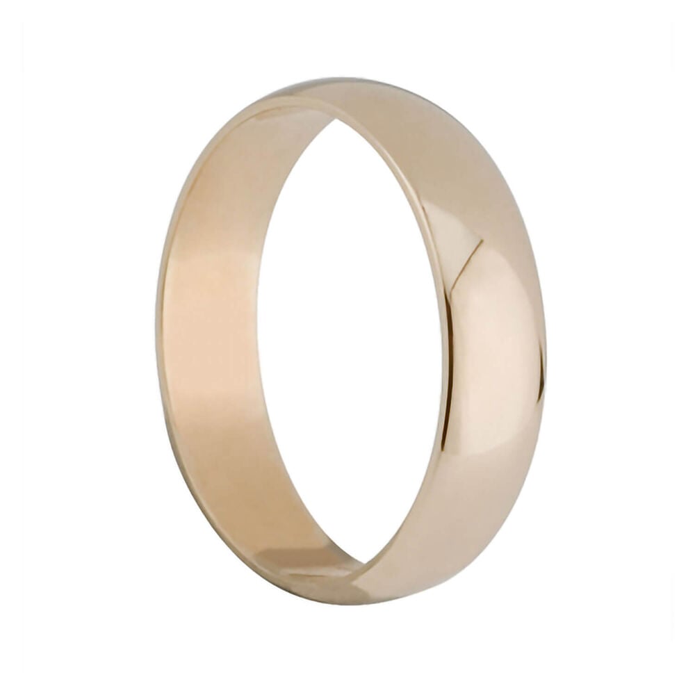 5mm D shape Wedding Ring in 9ct Gold