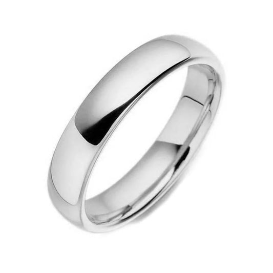 5mm Court Shape Wedding Ring in Platinum